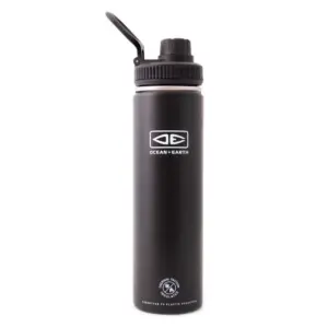 Ocean & Earth Screw Top Lid 720ml Thermosfles Zwart