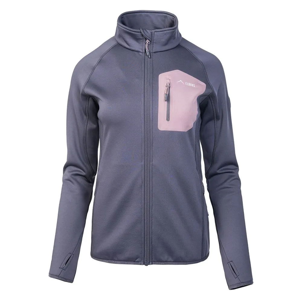 Elbrus Nomi Sweatshirt Met Rits Graystone / Elderberry