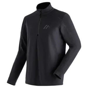 Maier Sports Dennis Fleece Met Halve Rits Zwart