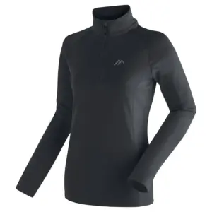 Maier Sports Midlayer Eva Fleece Met Halve Rits Zwart