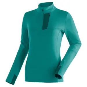 Maier Sports Midlayer Skutvik Hz W Fleece Met Halve Rits Turquoise