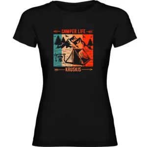 Kruskis Camper Life T-shirt Met Korte Mouwen Zwart