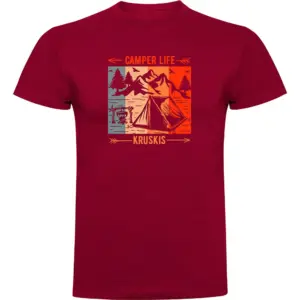 Kruskis Camper Life T-shirt Met Korte Mouwen Rood