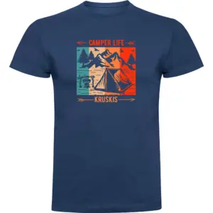 Kruskis Camper Life T-shirt Met Korte Mouwen Blauw