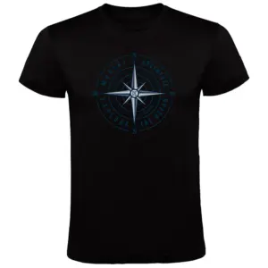 Kruskis Compass Rose T-shirt Met Korte Mouwen Zwart