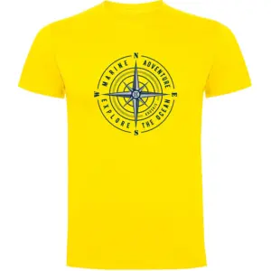 Kruskis Compass Rose T-shirt Met Korte Mouwen Geel
