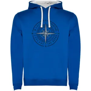 Kruskis Compass Rose Two-colour Hoodie Blauw