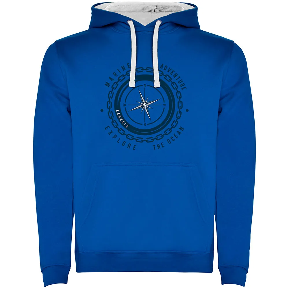 Kruskis Compass Two-colour Hoodie Blauw