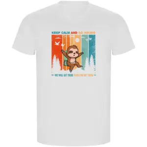 Kruskis Keep Calm Sloth Eco T-shirt Met Korte Mouwen Wit