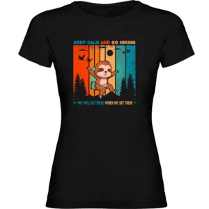 Kruskis Keep Calm Sloth T-shirt Met Korte Mouwen Zwart