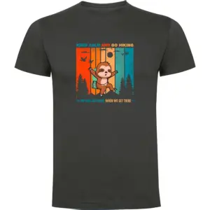 Kruskis Keep Calm Sloth T-shirt Met Korte Mouwen Grijs