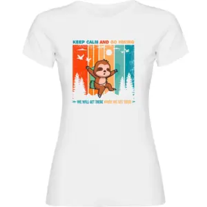 Kruskis Keep Calm Sloth T-shirt Met Korte Mouwen Wit