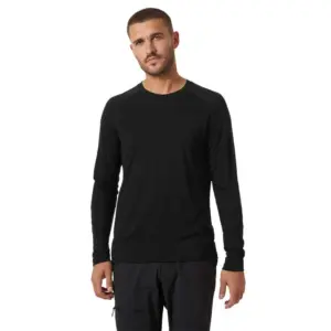 Helly Hansen Durawool Crew Lange Mouwen Basislaag Zwart