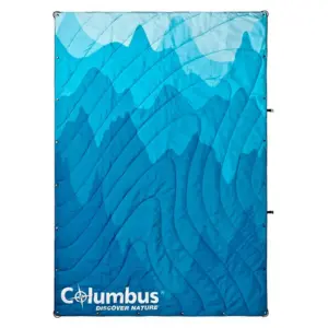 Columbus Waves Deken Blauw