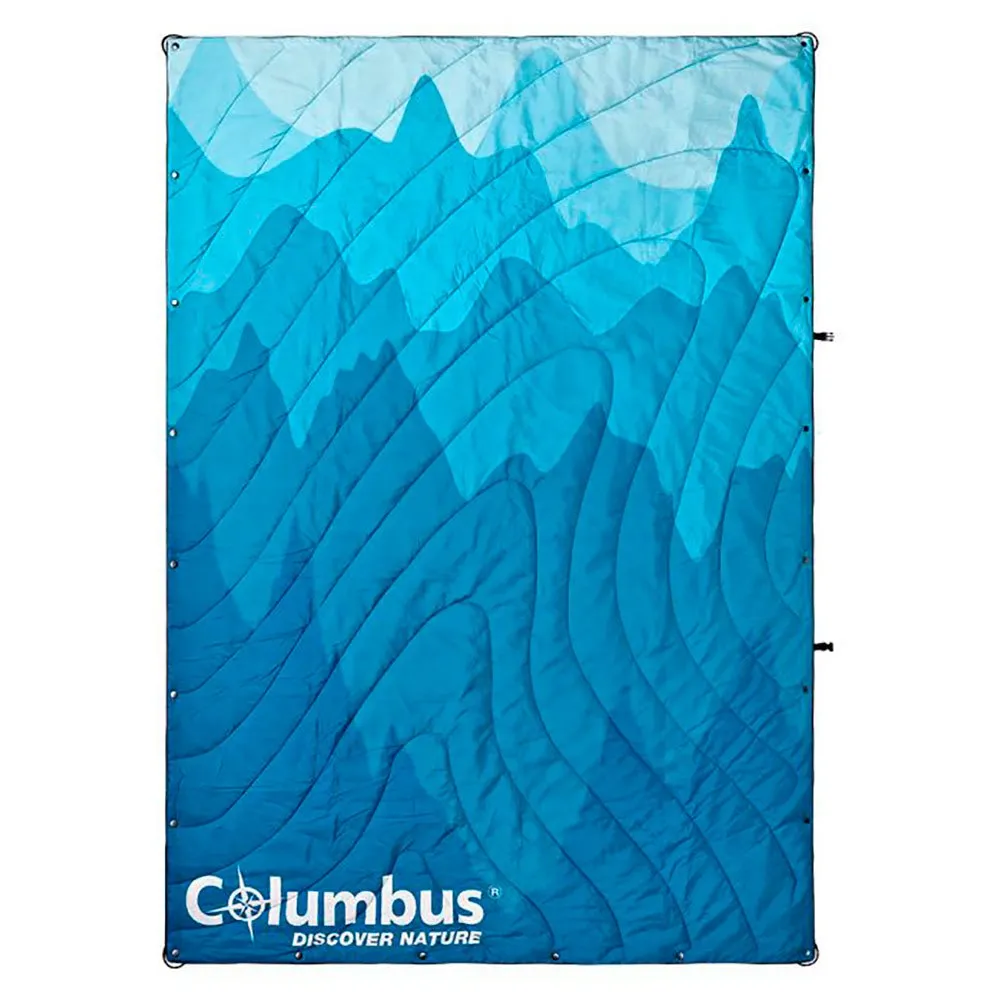 Columbus Waves Deken Blauw