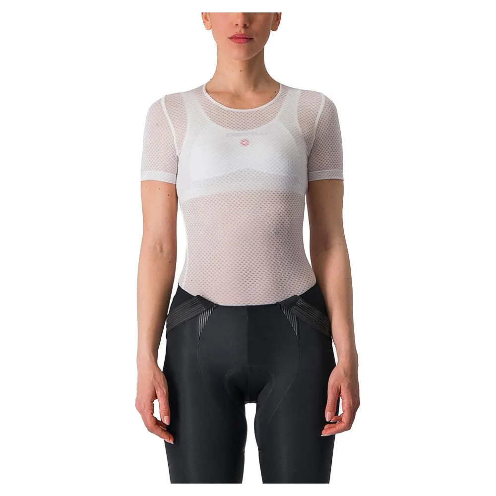 Castelli Pro Mesh Korte Mouwen Basislaag Wit