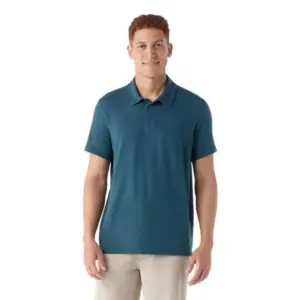 Smartwool 2361 Korte Mouw Poloshirt Blauw