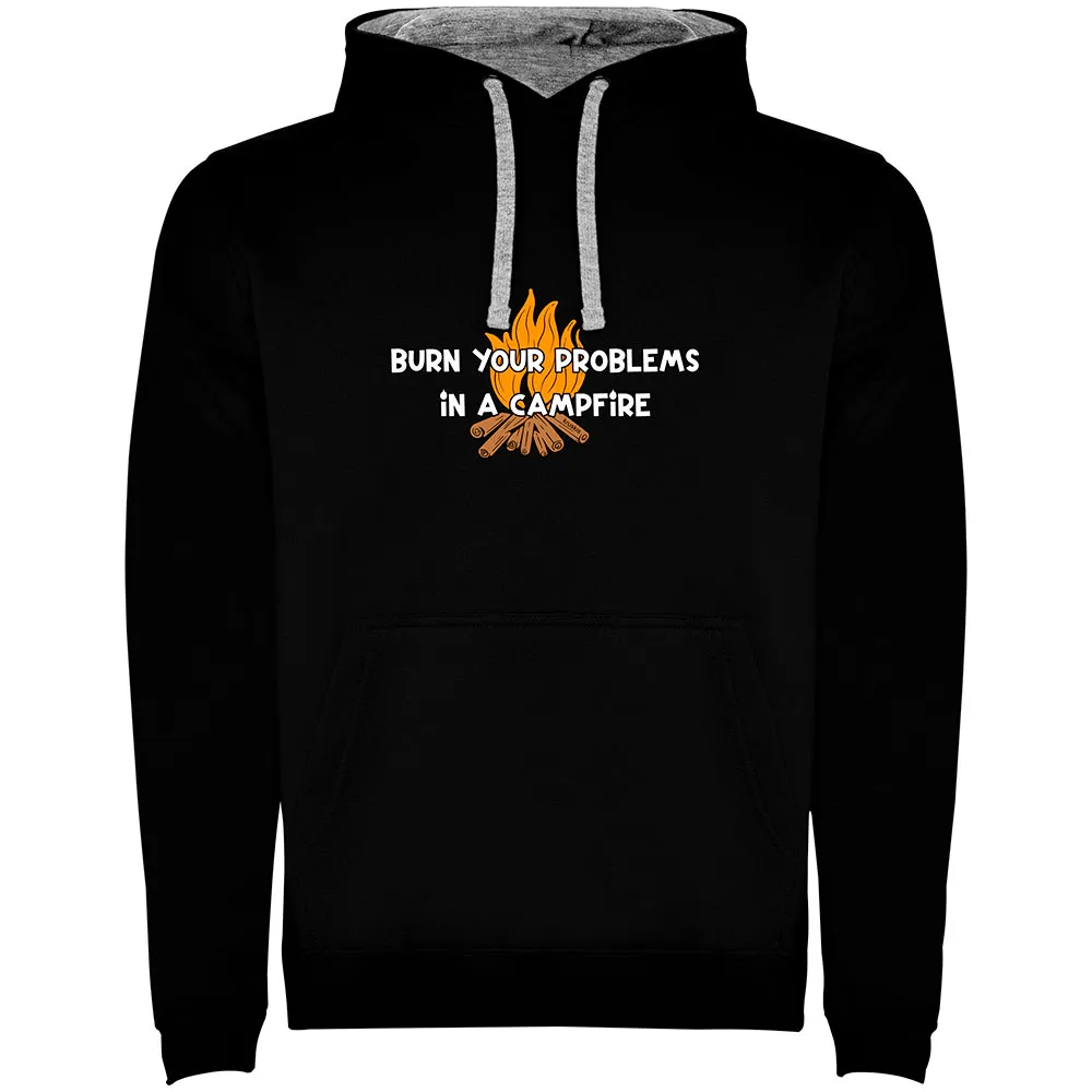 Kruskis Burn Your Problems Bicolor Hoodie Zwart