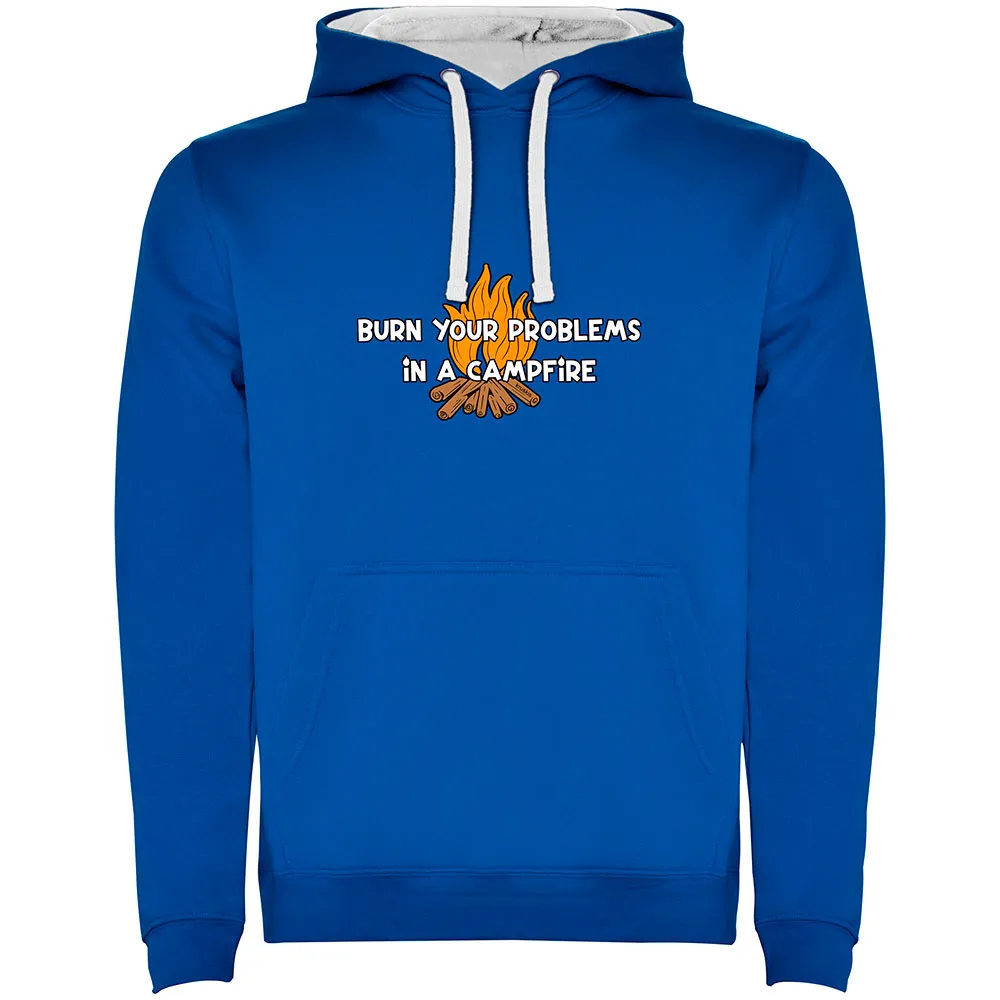 Kruskis Burn Your Problems Bicolor Hoodie Blauw