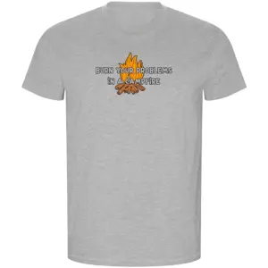 Kruskis Burn Your Problems Eco T-shirt Met Korte Mouwen Grijs