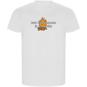 Kruskis Burn Your Problems Eco T-shirt Met Korte Mouwen Wit