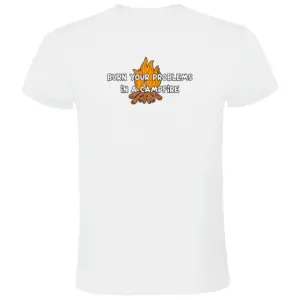 Kruskis Burn Your Problems T-shirt Met Korte Mouwen Wit