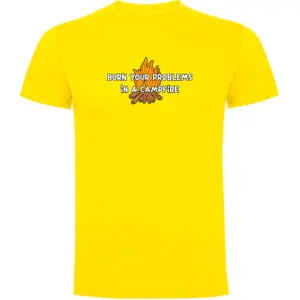 Kruskis Burn Your Problems T-shirt Met Korte Mouwen Geel