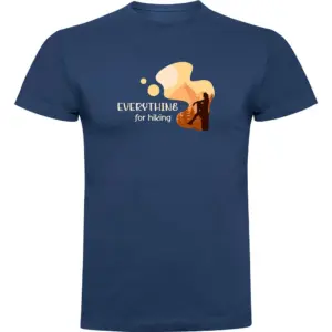 Kruskis Everything For Hiking T-shirt Met Korte Mouwen Blauw