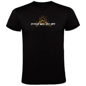 Kruskis Fatigue Will Pay Off T-shirt Met Korte Mouwen Zwart