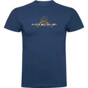 Kruskis Fatigue Will Pay Off T-shirt Met Korte Mouwen Blauw