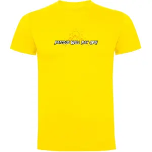Kruskis Fatigue Will Pay Off T-shirt Met Korte Mouwen Geel