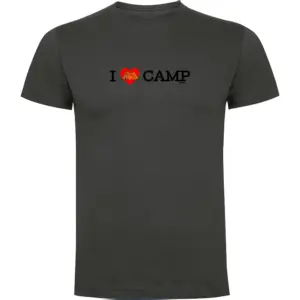Kruskis I Love Camp T-shirt Met Korte Mouwen Grijs