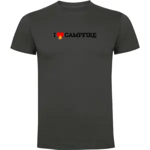 Kruskis I Love Campfire T-shirt Met Korte Mouwen Grijs