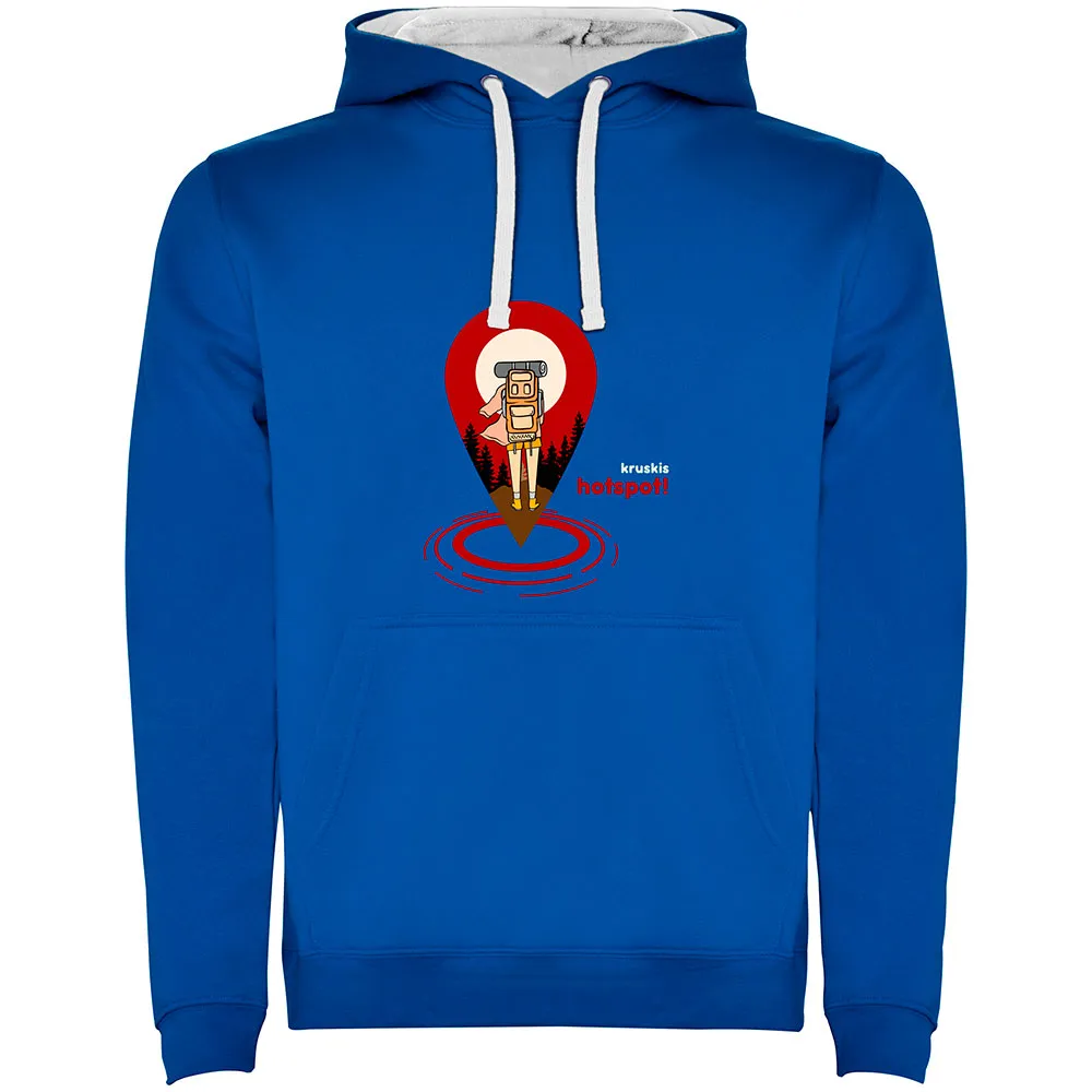 Kruskis Map Hotspot Bicolor Hoodie Blauw