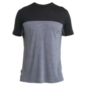 Icebreaker Merino 125 Cool-lite Sphere Iii Colour Block T-shirt Met Korte Mouwen Zwart