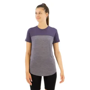 Icebreaker Merino 125 Cool-lite Sphere Iii Colour Block T-shirt Met Korte Mouwen Graphite Heather / Graphite / Cb