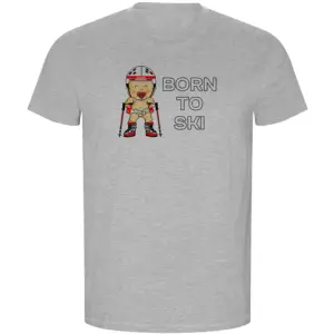 Kruskis Born To Ski Eco T-shirt Met Korte Mouwen Grijs