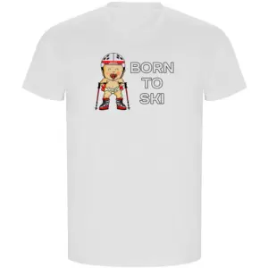 Kruskis Born To Ski Eco T-shirt Met Korte Mouwen Wit