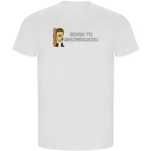 Kruskis Born To Snowboard Eco T-shirt Met Korte Mouwen Wit