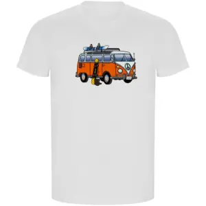 Kruskis Hippie Van Snowboard Eco T-shirt Met Korte Mouwen Wit