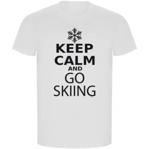Kruskis Keep Calm And Go Skiing Eco T-shirt Met Korte Mouwen Wit