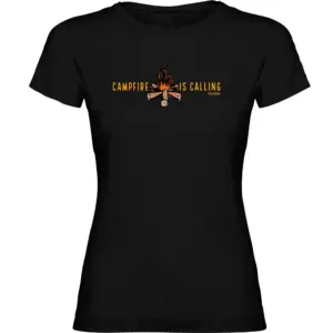 Kruskis Campfire Is Calling T-shirt Met Korte Mouwen Zwart