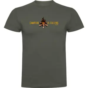Kruskis Campfire Is Calling T-shirt Met Korte Mouwen Groen