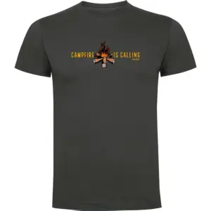 Kruskis Campfire Is Calling T-shirt Met Korte Mouwen Grijs