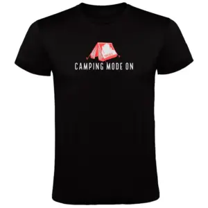 Kruskis Camping Mode On T-shirt Met Korte Mouwen Zwart