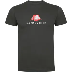 Kruskis Camping Mode On T-shirt Met Korte Mouwen Grijs