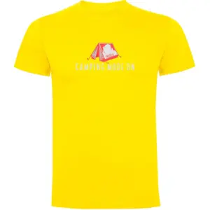 Kruskis Camping Mode On T-shirt Met Korte Mouwen Geel