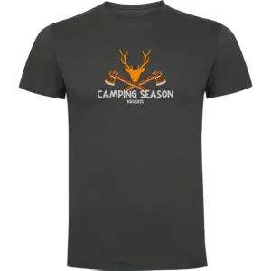 Kruskis Camping Season T-shirt Met Korte Mouwen Grijs