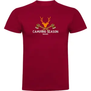 Kruskis Camping Season T-shirt Met Korte Mouwen Rood