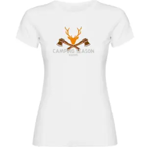 Kruskis Camping Season T-shirt Met Korte Mouwen Wit